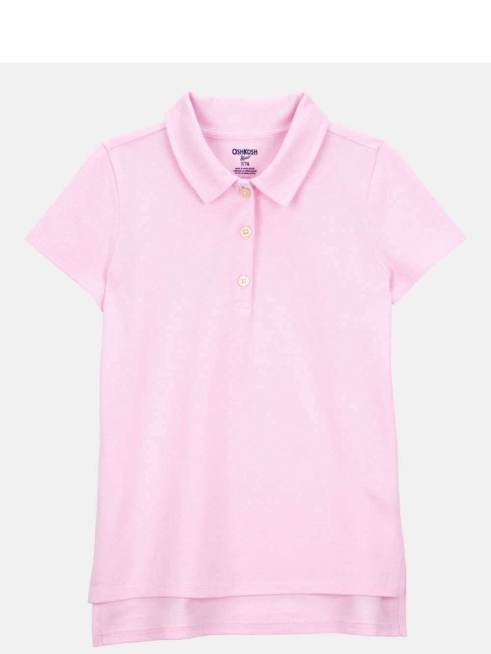 OshKosh B'gosh Kid Pique Uniform Polo Shirt Yellow Size 10